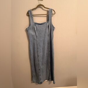 Abercrombie & Fitch Denim Midi Dress Sleeveless XLT